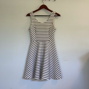 Lush Black and White Stripped Dress